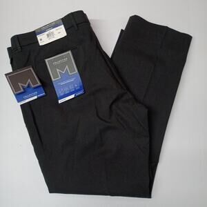 Michael Strahan Tech Pants Men's 44x30 Black Modern Fit Dress Pants Stretch NEW